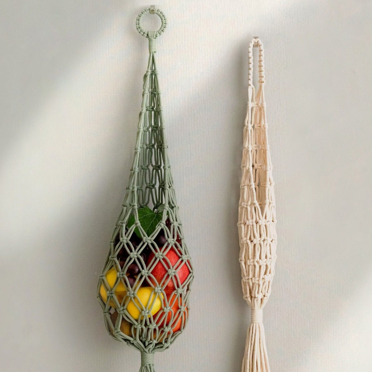 Macrame Fruit Storage, Vegetable Storage, Onion Basket Storage, Gift for Mom, Boho Kitchen Decor, Camper Fruit Hanger, Boho Fruit Holder I17 - Etsy