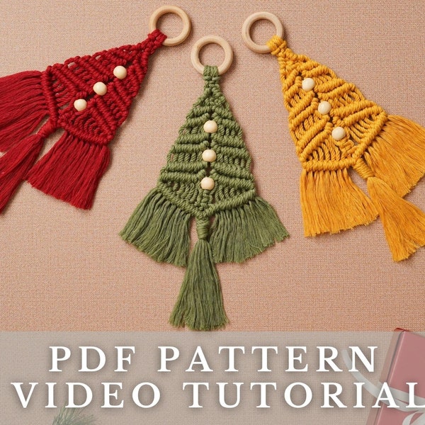 Pattern Macrame Christmas Tree PDF Download, How To For Beginner, Macrame Instruction, Boho Nursery Decor, Pattern Download,Pattern Xmas P13