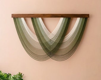 Macrame Wall Hanging, Boho Aesthetic, Room Decor, Hanging Wall Art, New Home Gift, Modern Macrame, Bedroom Wall Art, Fiber Wall Art V16