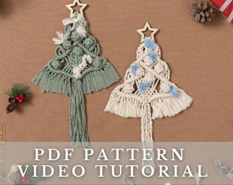 Pattern Macrame Christmas Tree PDF Tutorial, How To Patterns, Intermediate Macrame, Macrame Download, Made By Yoursef, Make It Yourself P21