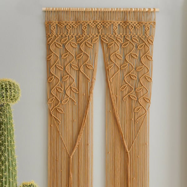 Popxstar  Nordic Style Hand-Woven Tapestry Door Curtain Bohemian Decorative Tassel Wall Hanging B&B Hotel Decorative Curtain Door Hanging