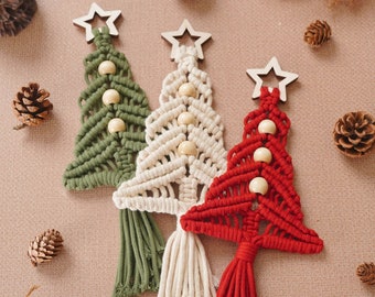 Boho Christmas Tree, Christmas Macrame, Cottagecore Decor, Boho Wall Art, Christmas Tree, Christmas Gift Idea, Mantel Decor X59