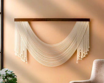 Macrame Wall Hanging, Unique Wall Decor, Scandinavian Home, Gift For Mom, Modern Macrame, Farmhouse Decoration, Minimalist Artwork V58