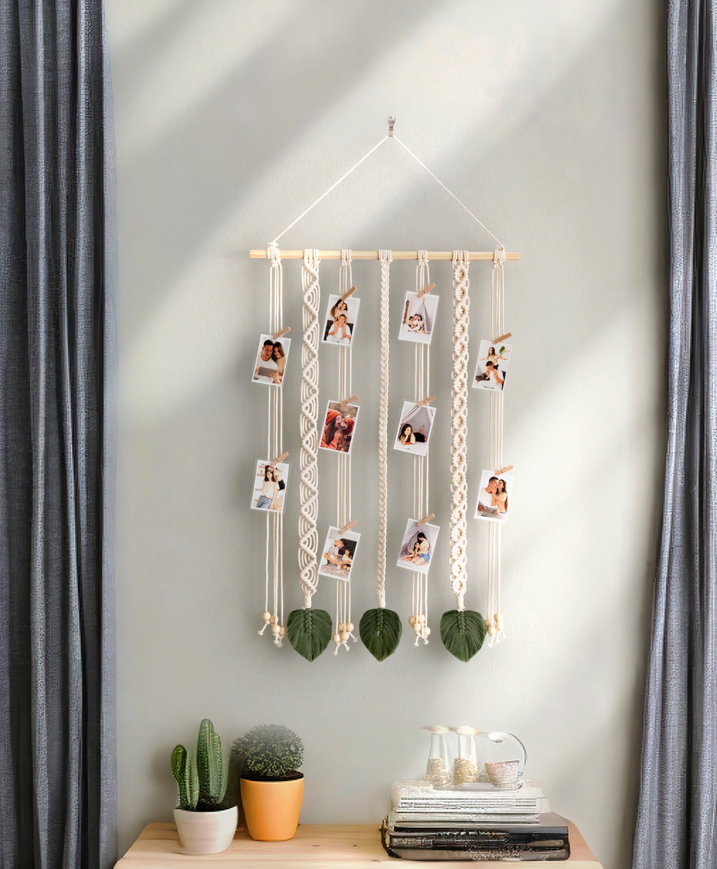 Kikkerland Floating Hanging Photo Display Photo Hanger Picture Collage Wall Bedroom Decor Customizable And Unique Display Chrome Plated Steel~p116004152