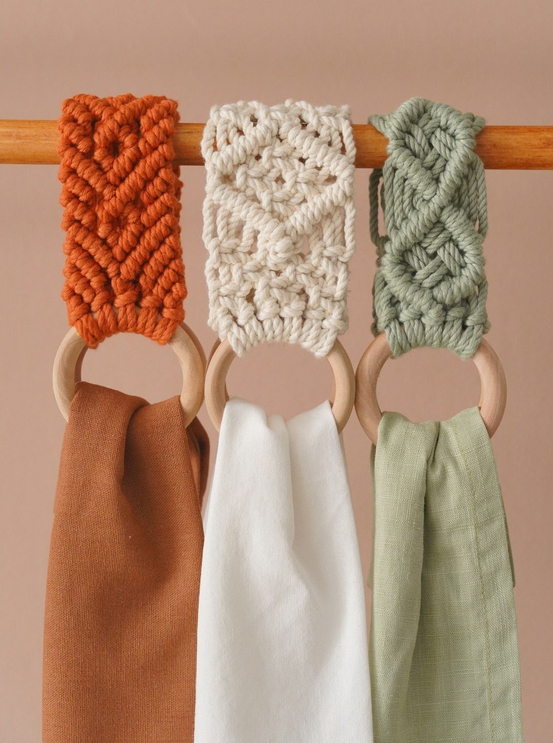 Boho Towel Hanger, Bathroom Decor, Gift for Mothers, Boho Organization ...