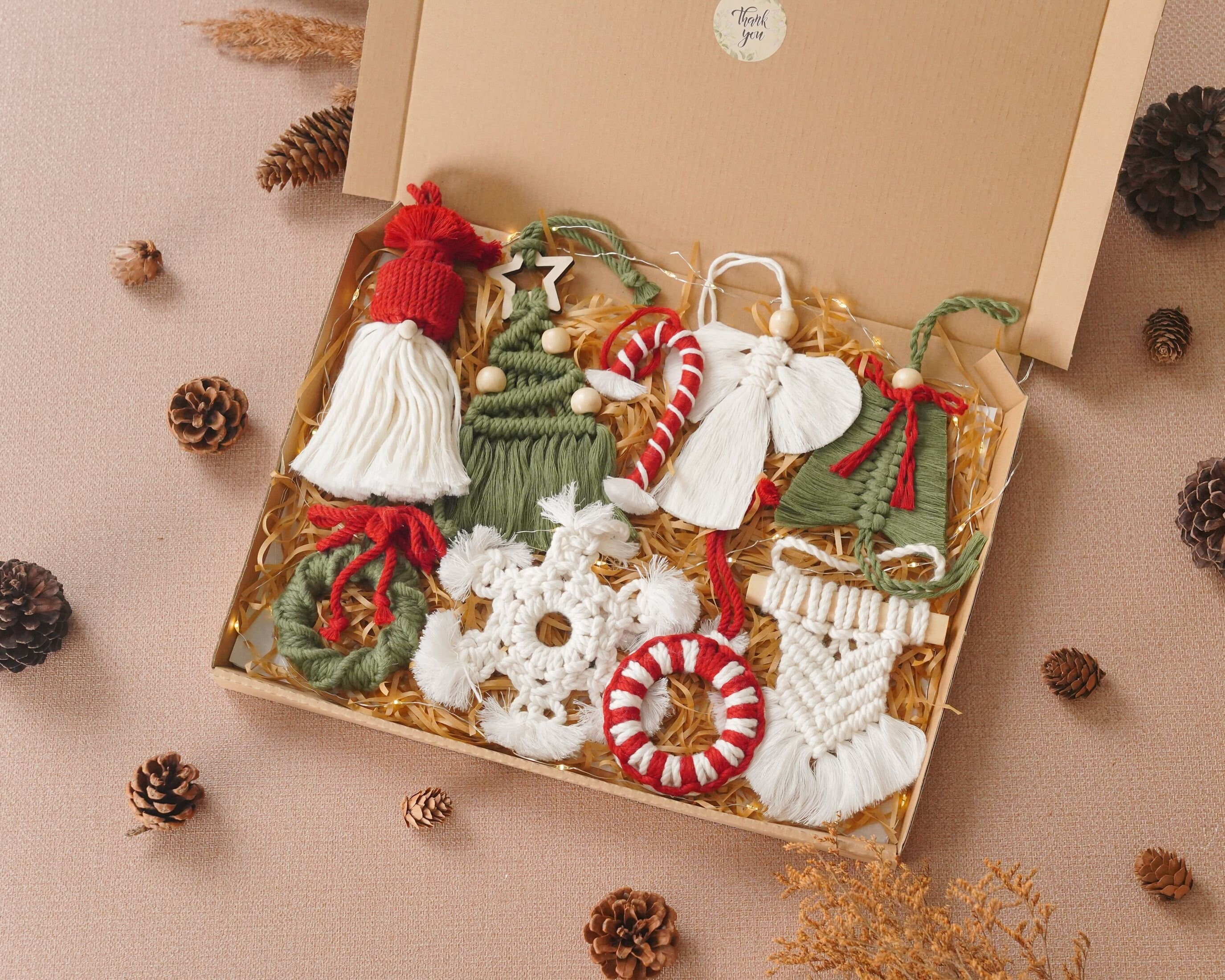 Von Maur Red, Green, White With Glitter Glass Christmas Ornament Original  Box