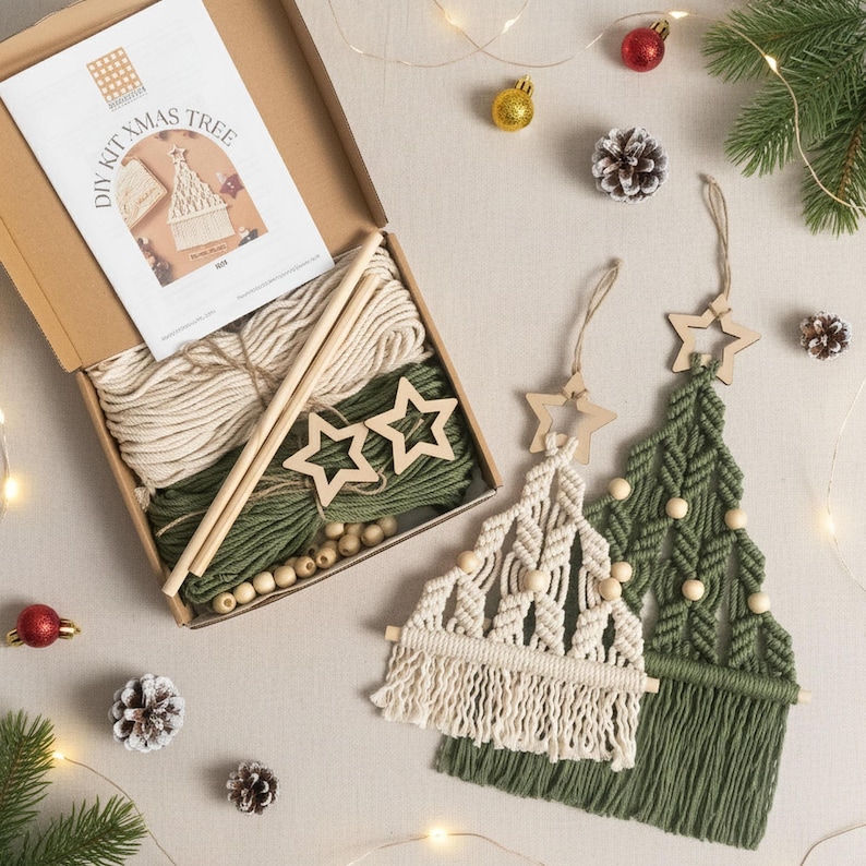 Beginner DIY Macrame Christmas Tree Kit With Easy Guide K20 - Etsy