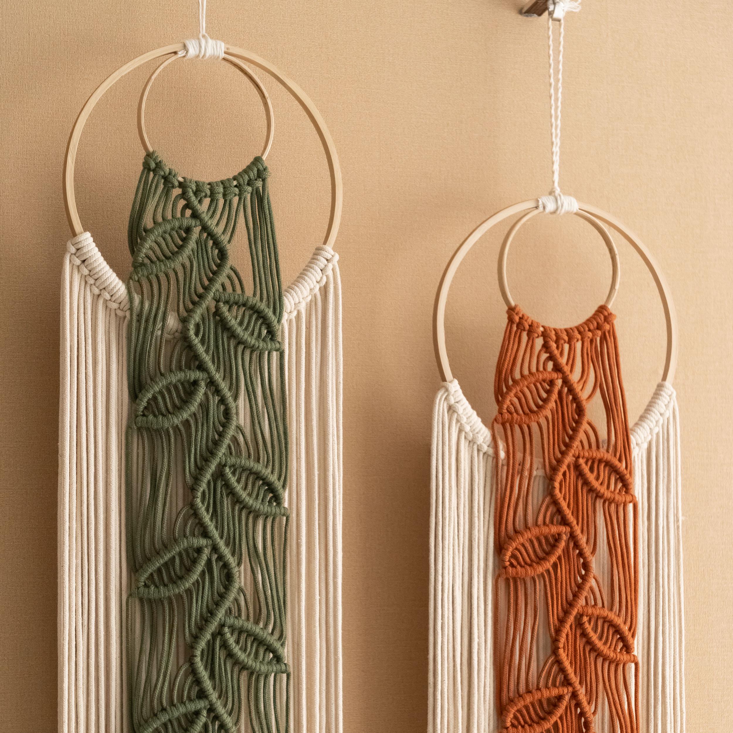 Modern Macrame Vine Leaf Wall Hanging for Handmade Boho Decor V88 - Etsy