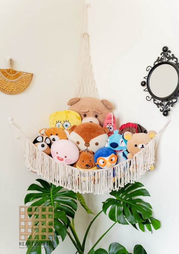 Corner Toy Hammock, Stuffed Animal Hammock, Kid's Room Decor, Baby