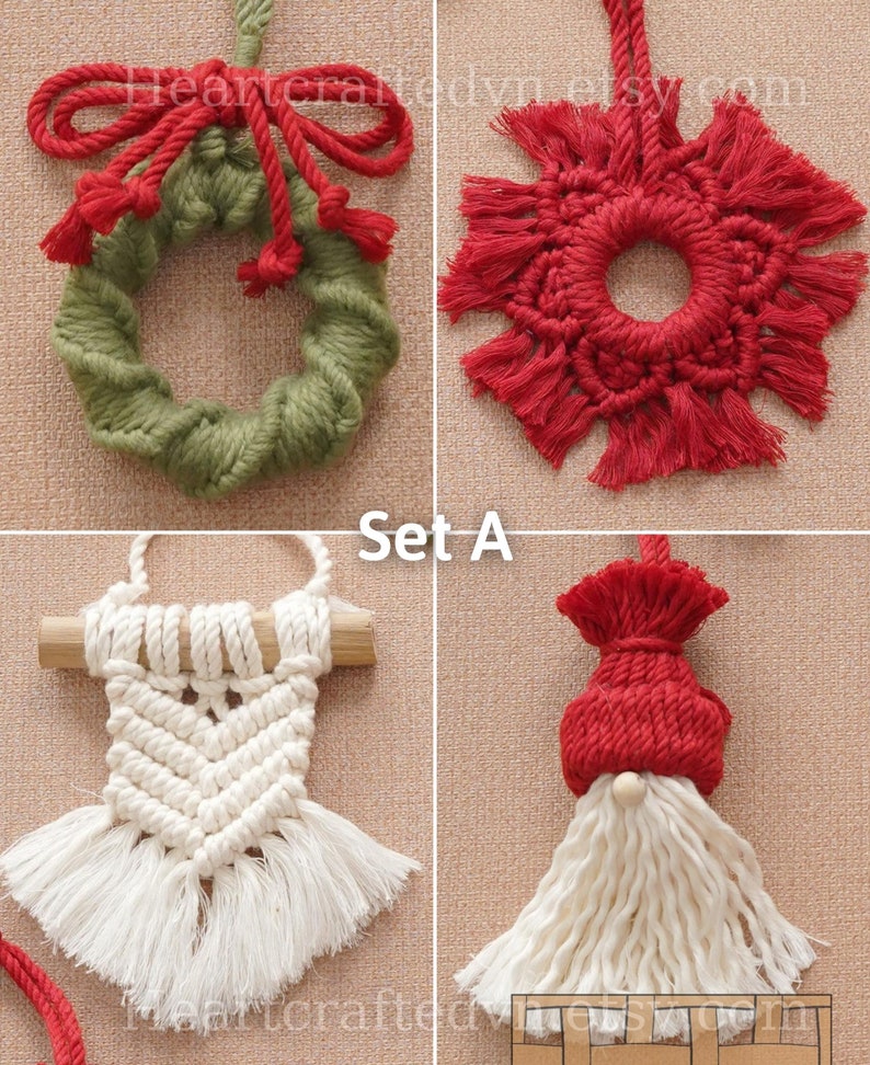 Ornament Craft Kit, Christmas Craft Kits For Adults, Macrame Craft Kits, Date Night Gift, Craft Kit Teens, Mindfulness Activity K26 image 4