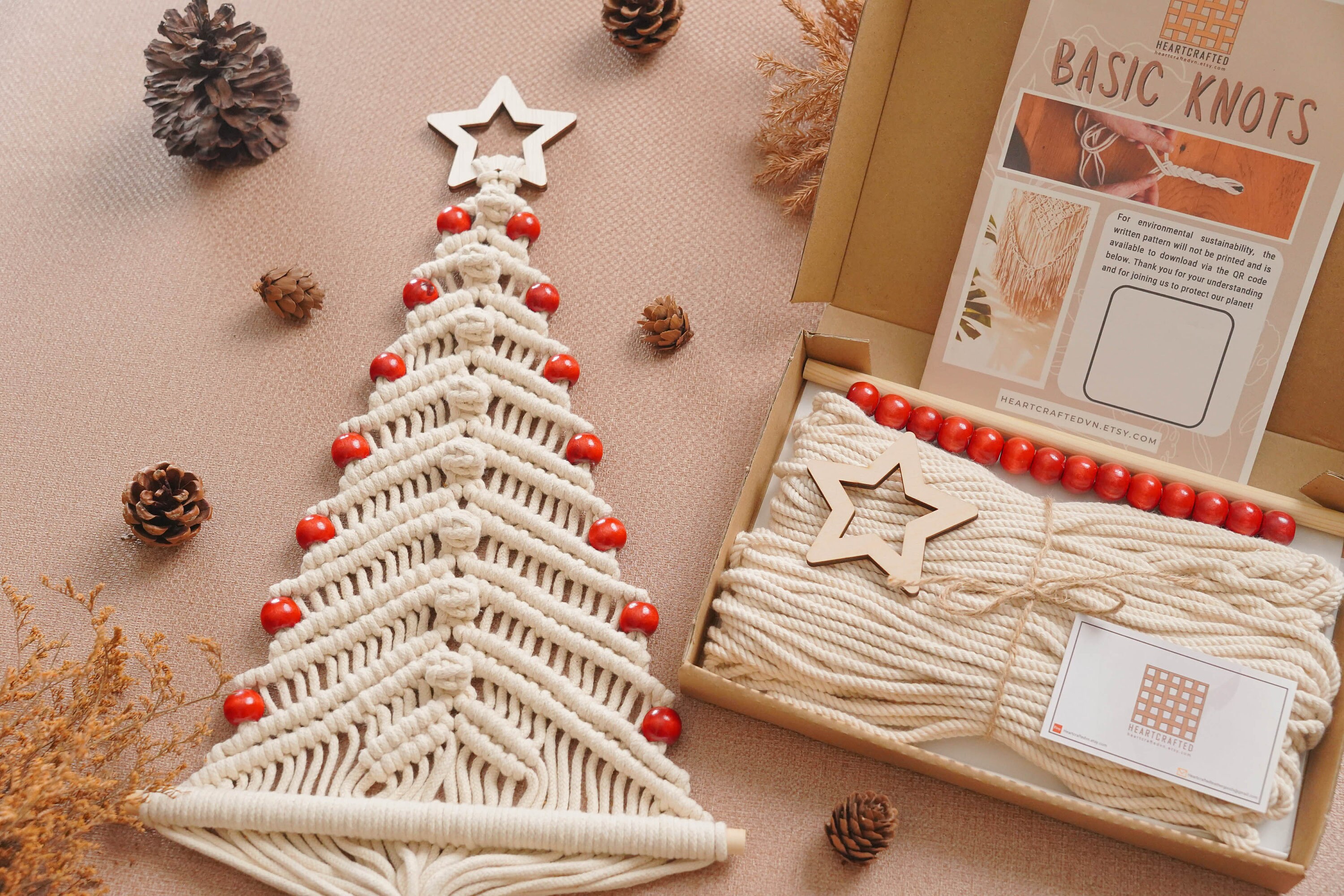 DIY Macrame Christmas Tree Kit, Macrame Christmas, Christmas Tree Kit ...