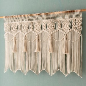 Macrame Curtain For Boho Rustic Wall Decor and Gifts C13
