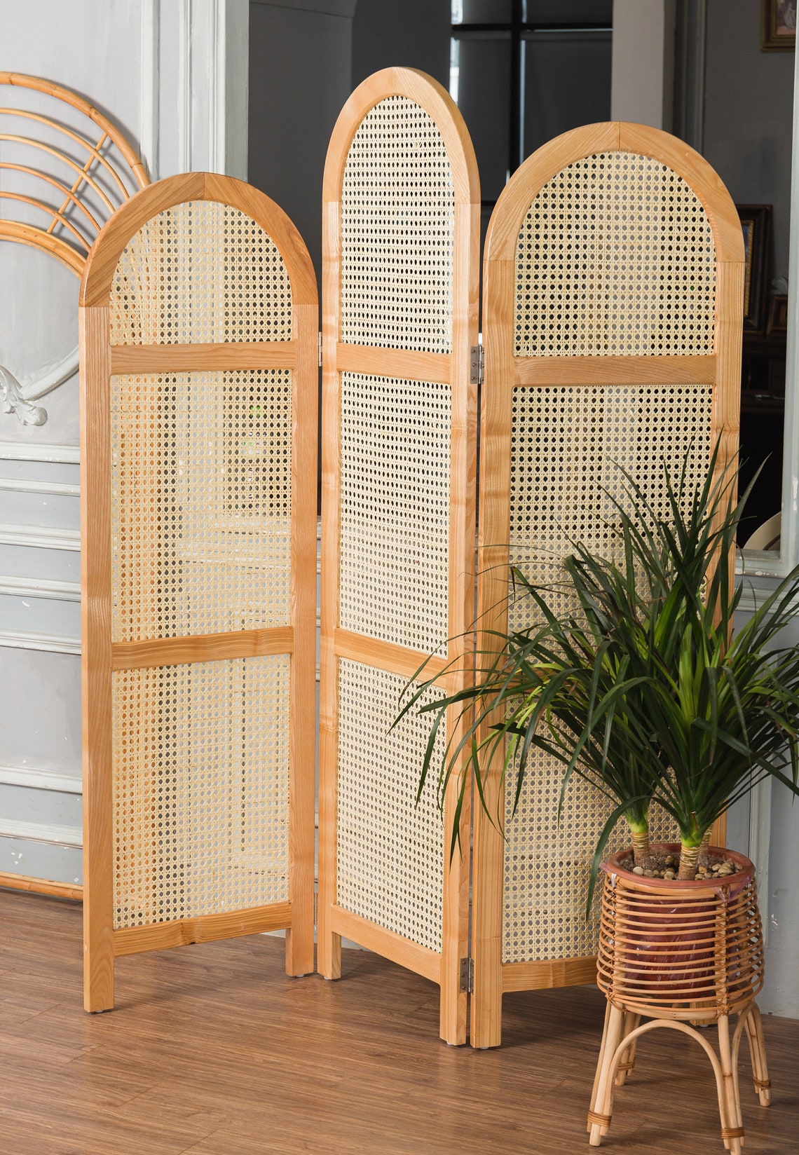 Handmade Rattan Room Divider Rattan Furniture Vintage Room Etsy