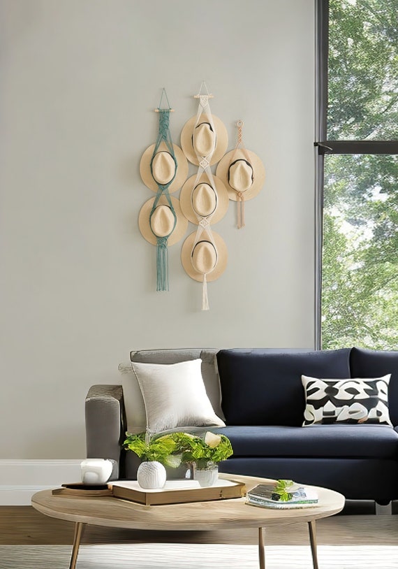 2 Ganci Per Cappello In Macramè - Portacappelli In Corda Di Cotone - Foto 5