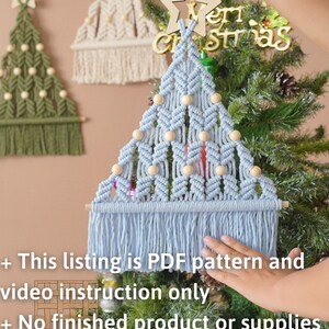 Pattern Macrame Christmas Tree PDF Tutorial, Macrame Ebook, Macrame For Beginner, Macrame Instructions, Macrame Pattern Pdf, Xmas Gift P20 image 2