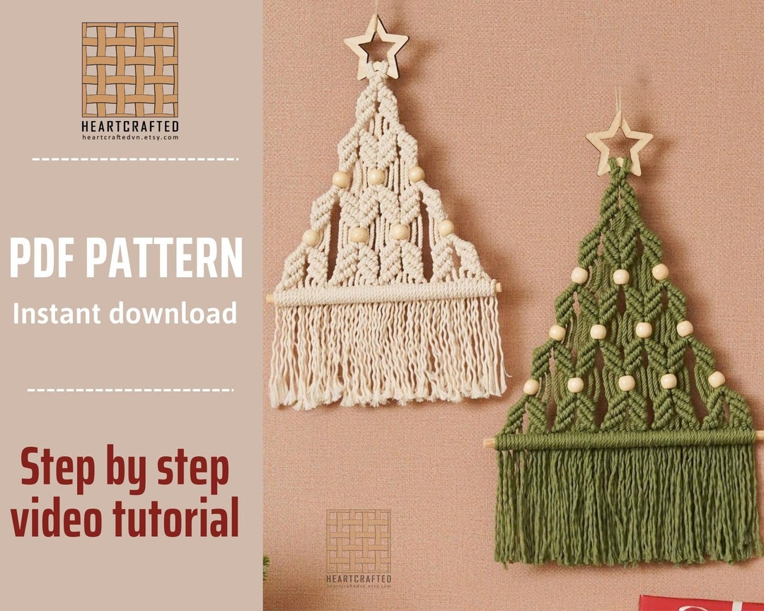 Macrame Pattern Christmas Tree PDF Download, Holiday Patterns, Home ...