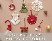 Macrame Patterns, Christmas Ornament, Macrame Instructions, Craft Pattern, Diy Home Decor, Handmade Christmas, Eco-Friendly Gift P26