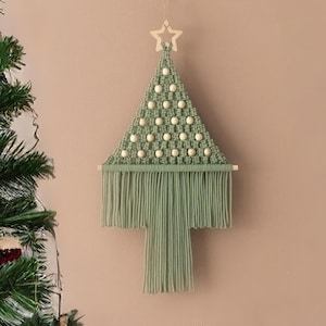 Macrame Christmas Tree, Gift For Family, Holiday Tree, Boho Holiday Gift, Christmas Presents, Unique Xmas Tree, Macrame Home Decor X31