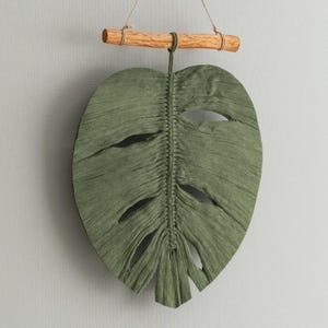 Macrame Monstera Leaf Wall Hanging For Boho Farmhouse Decor L41