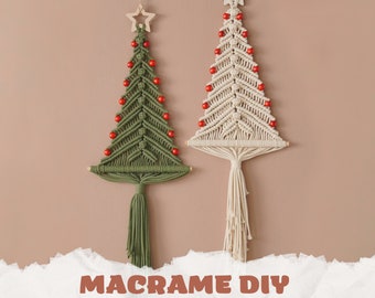 DIY Macrame Christmas Tree Kit, Macrame Christmas, Christmas Tree Kit, Christmas Tree, Christmas Decoration, Craft Kit For Teens K62