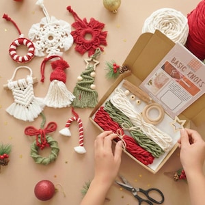 Ornament Craft Kit, Christmas Craft Kits For Adults, Macrame Craft Kits, Date Night Gift, Craft Kit Teens, Mindfulness Activity K26