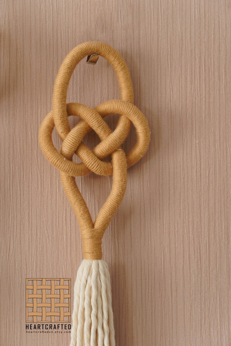 Makramee Knoten Dekor, Bunte Wand Kunst, Mid Century Modern, Makramee Knoten Quaste, Neues Zuhause Geschenk, Feng-Shui Dekor, Boho Seil Dekor W50 Bild 7