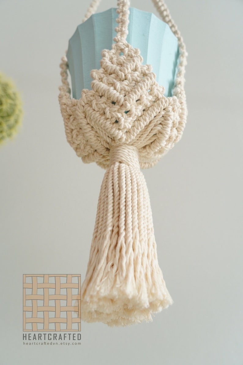 Portavasi In Macramè A Mano In Iuta - Appendere Piante, 78 Cm, Per Interni/Esterni, Stile Boho