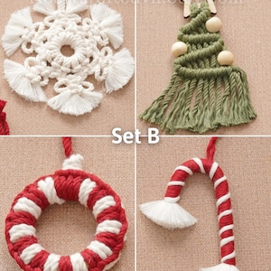 Ornament Craft Kit, Christmas Craft Kits For Adults, Macrame Craft Kits, Date Night Gift, Craft Kit Teens, Mindfulness Activity K26 image 5