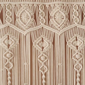 Macrame Window Valance, Wedding Curtain, Modern Farmhouse, Window ...
