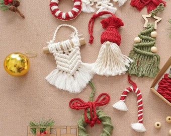 MACRAME CHRISTMAS ORNAMENTS Pattern Book Yule Tied Wall Decor Holiday  Projects $12.97 - PicClick