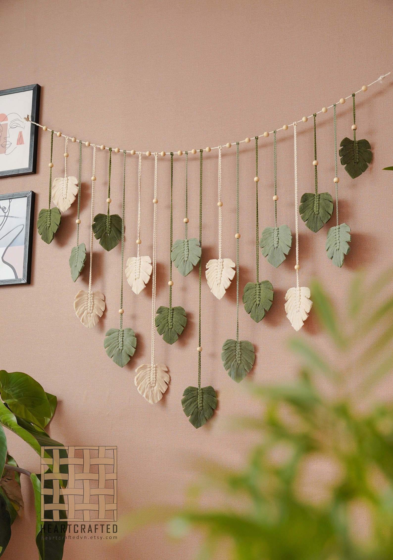 jungle themed nursery leaf garland