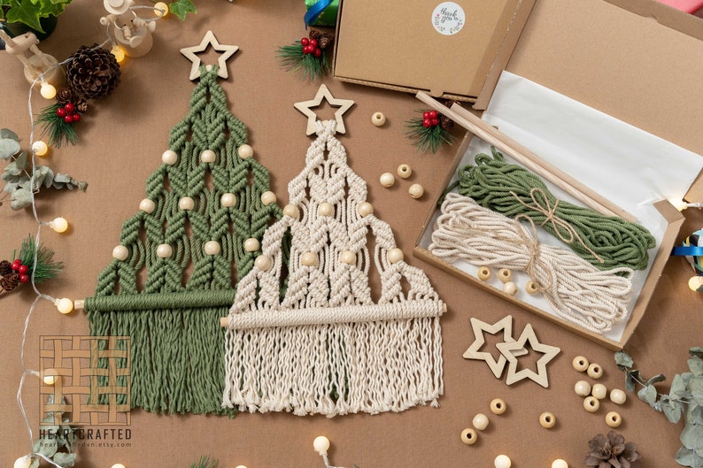 Beginner DIY Macrame Christmas Tree Kit With Easy Guide K20 - Etsy