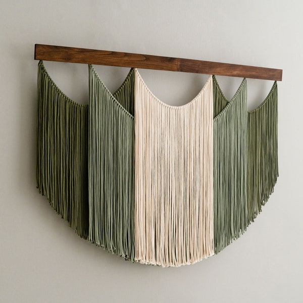 Großer Faser Wandbehang, Trendy Wandkunst, Textile Wandkunst, Moderne Makramee, Extra Großes Wanddekor, Neues Haus Geschenk, Garn Wandbehang V29