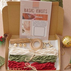 Ornament Craft Kit, Christmas Craft Kits For Adults, Macrame Craft Kits, Date Night Gift, Craft Kit Teens, Mindfulness Activity K26 image 7