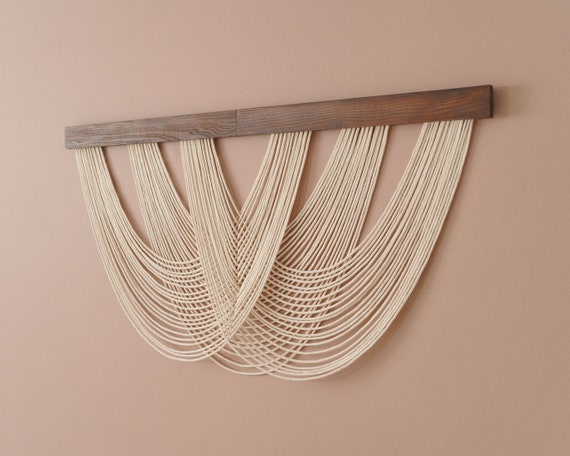 Fiber Wall Decor, New Home Gift, Decor Minimalist, Bohemian Art, Modern Home Decor, Tapestry Wall Art, Macrame Decor, Yarn Wall Hanging V28