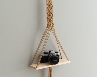 Wall Hanging Shelves, Boho Hanging Shelf, Tapestry Shelf, Macrame Shelf, Wall Shelves, Hanging Shelf, Hanging Window Shelf, Modern Shelf S25