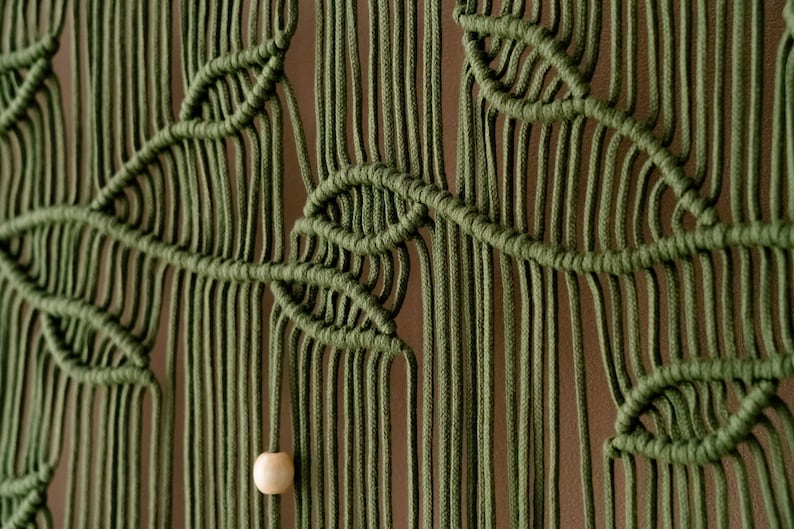 Macrame Curtain, Bedroom Wall Art, Macrame Mural, Boho Home Decor, Large Tapestry, Wedding Curtain, Rustic Valance, Housewarming Gift C27 image 5