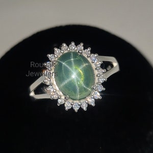 Green star cheap sapphire ring