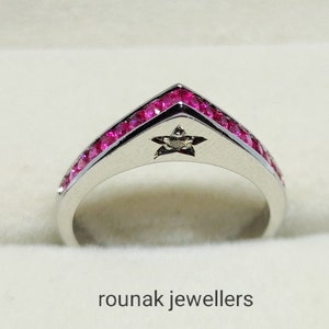 Vintage Ruby Diamond Ring, Statement Ring, Natural Ruby Ring, 925 Sterling Silver Ring, July Birthstone Ring, Promise Ring, Women Ring.