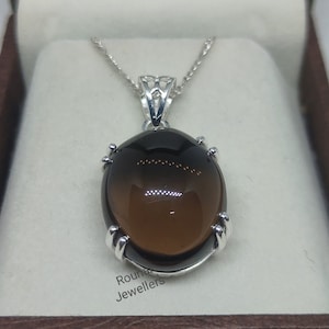 Smoky Quartz Pendant, Natural Gemstone Pendant, 925 Sterling Silver, Beautiful Pendant, Handmade Smoky Quartz Pendant, Anniversary Gift,