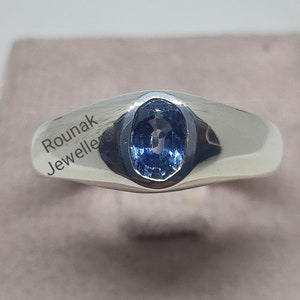 Blue Sapphire Ring, Solitaire Ring, 925 Silver Ring, Natural Ceylon Sapphire Ring, 1.34 carat Blue Gemstone Ring, Birthstone Jewelry.