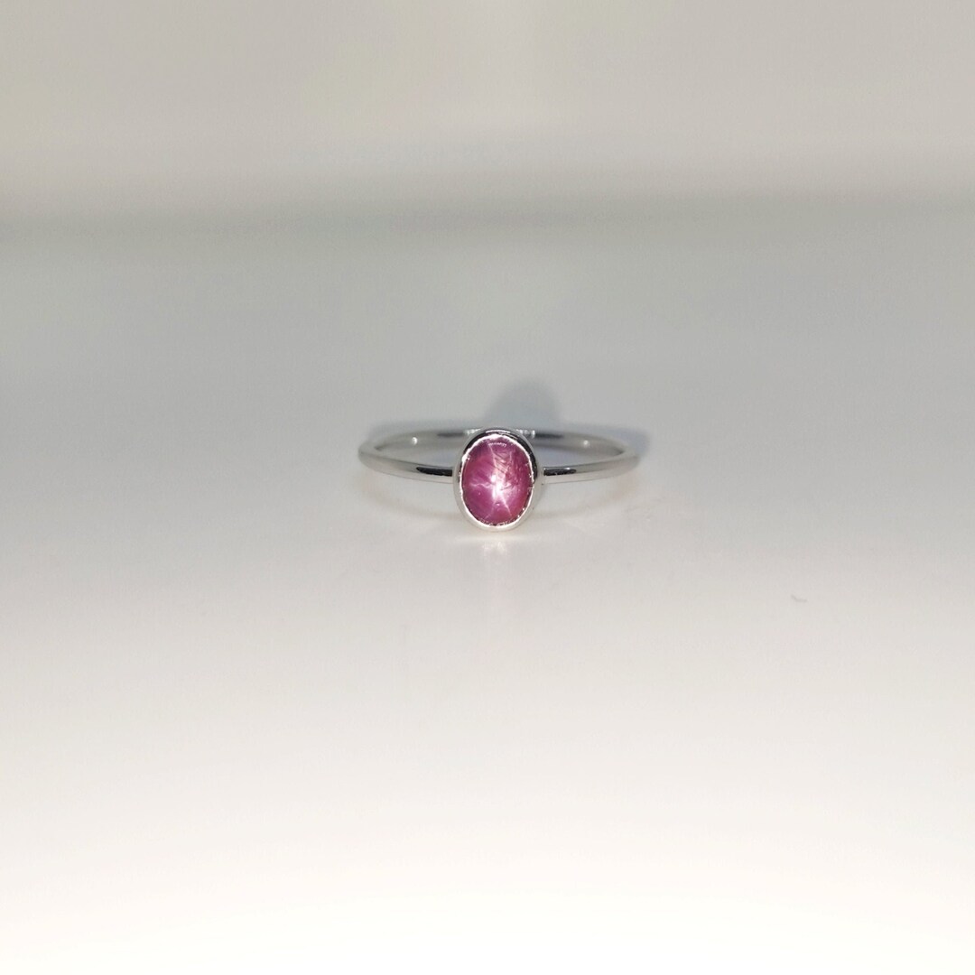 Simple Star Ruby Everyday Rings, Handmade Rings, 925 Sterling Silver ...
