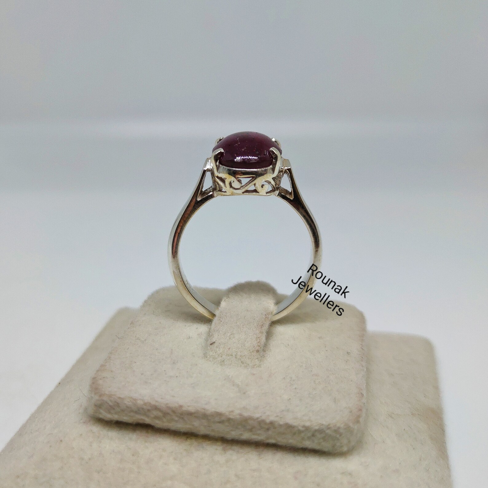 Natural Star Ruby Ring Oval Cut Star Ruby Ring July | Etsy