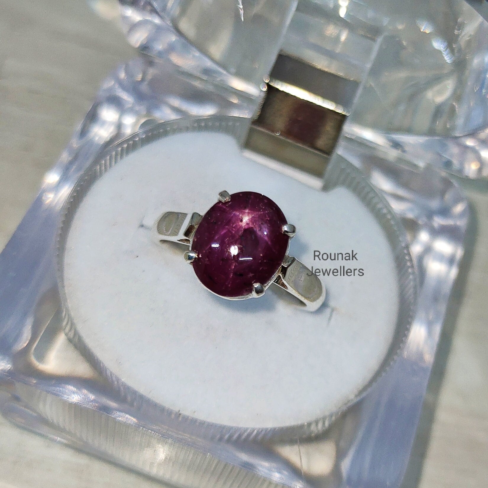 Natural Star Ruby Ring Oval Cut Star Ruby Ring July | Etsy