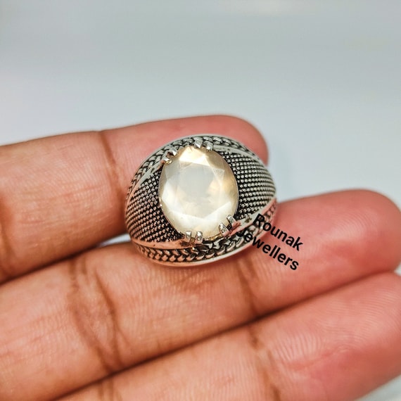 Green moonstone ring sale