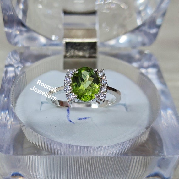 August Birthstone Band Marquise Peridot Band