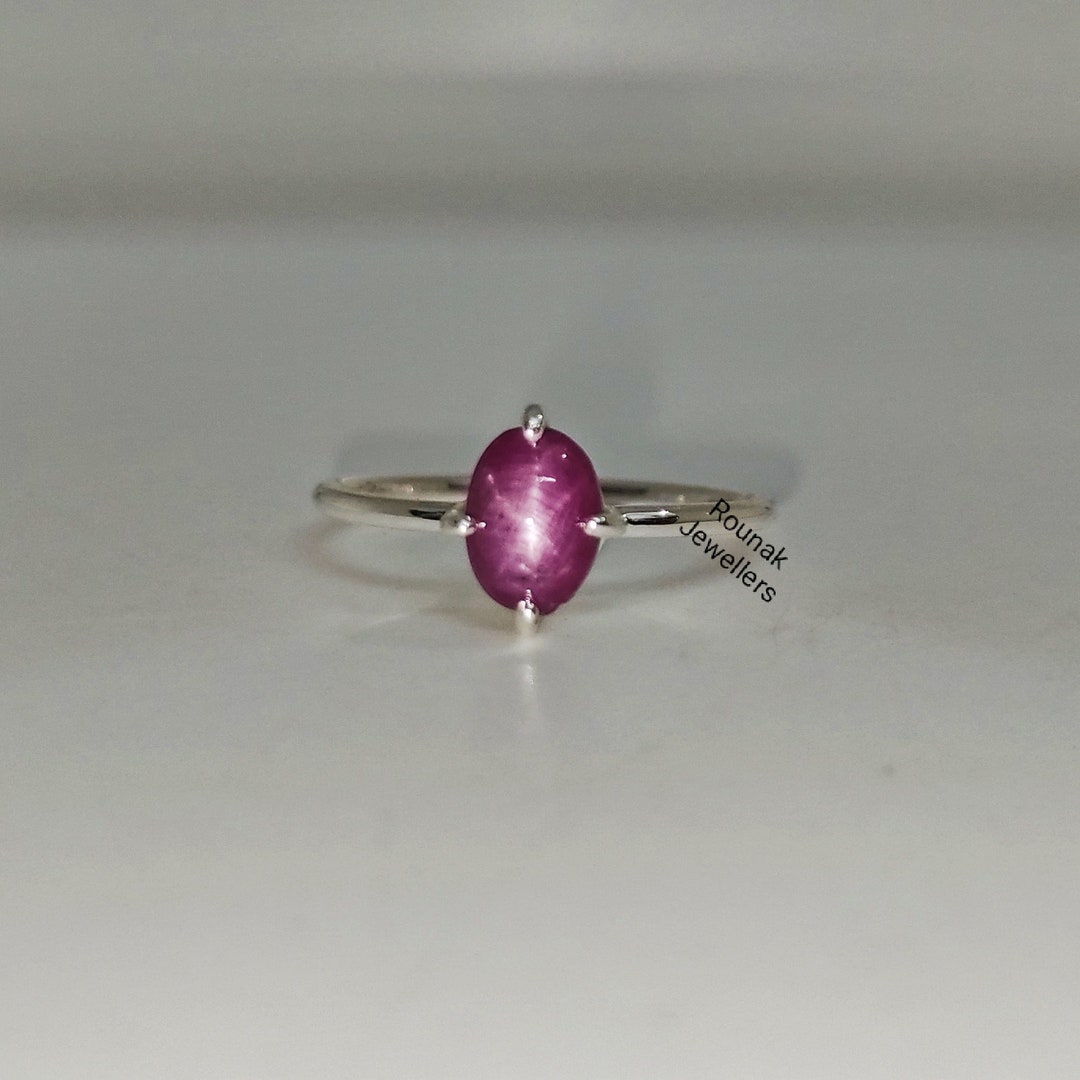 natural ruby silver ring, dainty ruby ring, stackable... Dainty Star Ruby Silver Ring Handmade Jewelry Ring Sterling - Etsy
