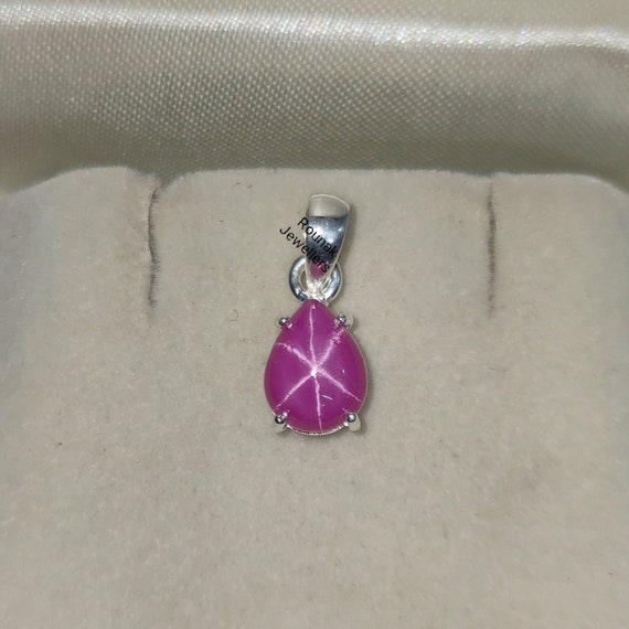 ピンク スター サファイア ペンダント925 シルバー ペンダント  