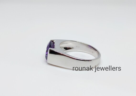 Anello Con Ametista Naturale, Fatto A Mano In Argento Sterling - Foto 11