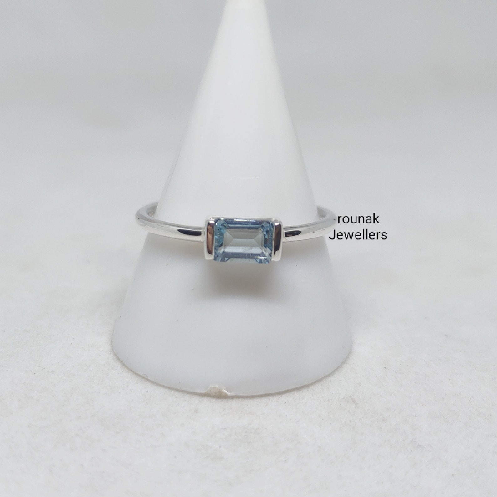 Aquamarine Ring Promise Ring Minimalist Ring March - Etsy